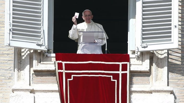 El Papa en su habitual ceremonia dominical. Foto: Reuters.