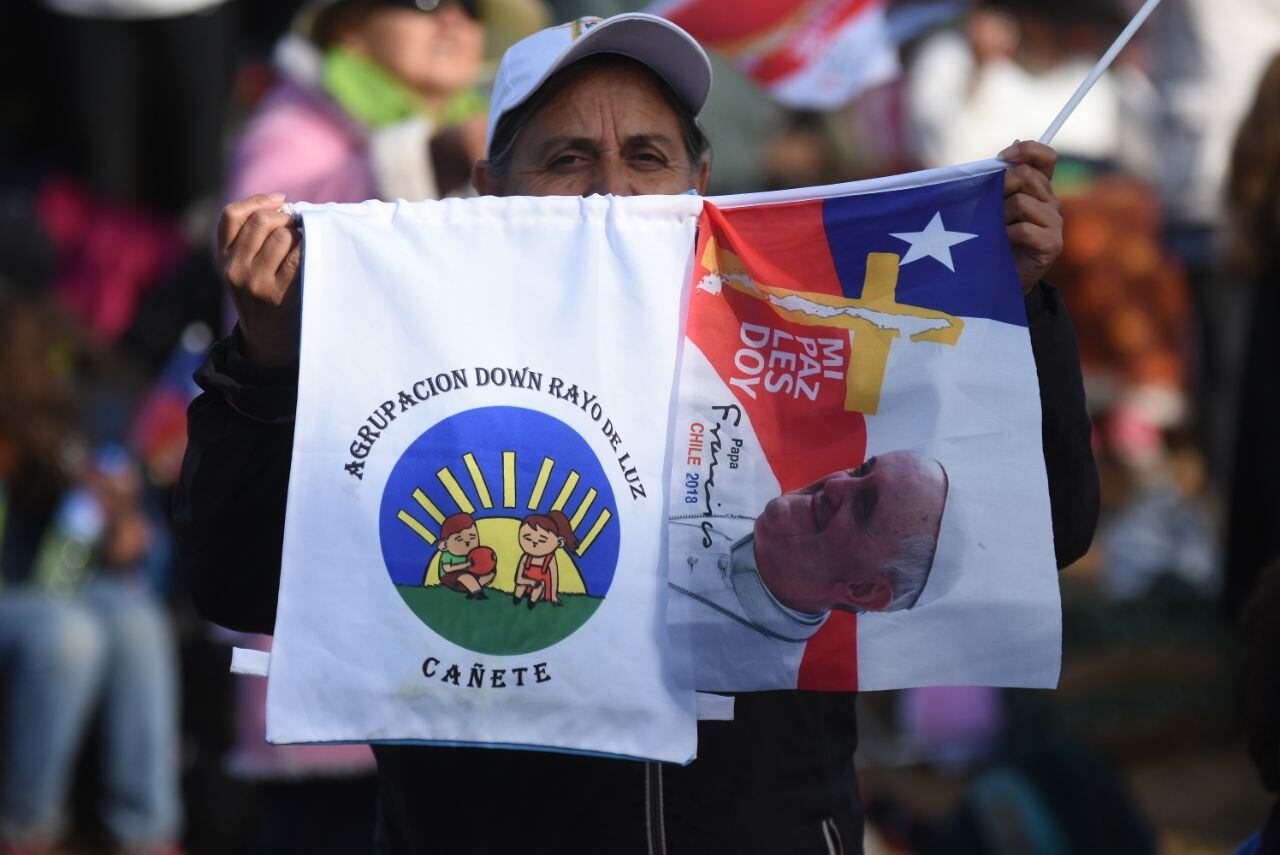 El Papa Francisco convocó a una multitud en Temuco. Foto: Lucio Casalla / El Doce.tv