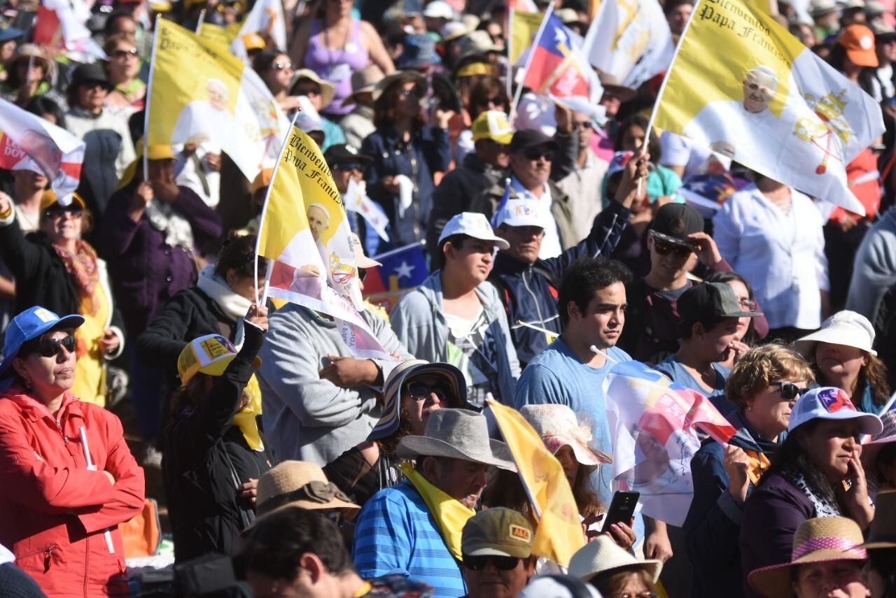 El Papa Francisco convocó a una multitud en Temuco. Foto: Lucio Casalla / El Doce.tv