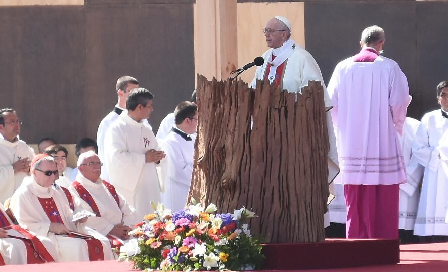 El Papa Francisco convocó a una multitud en Temuco. Foto: Lucio Casalla / El Doce.tv