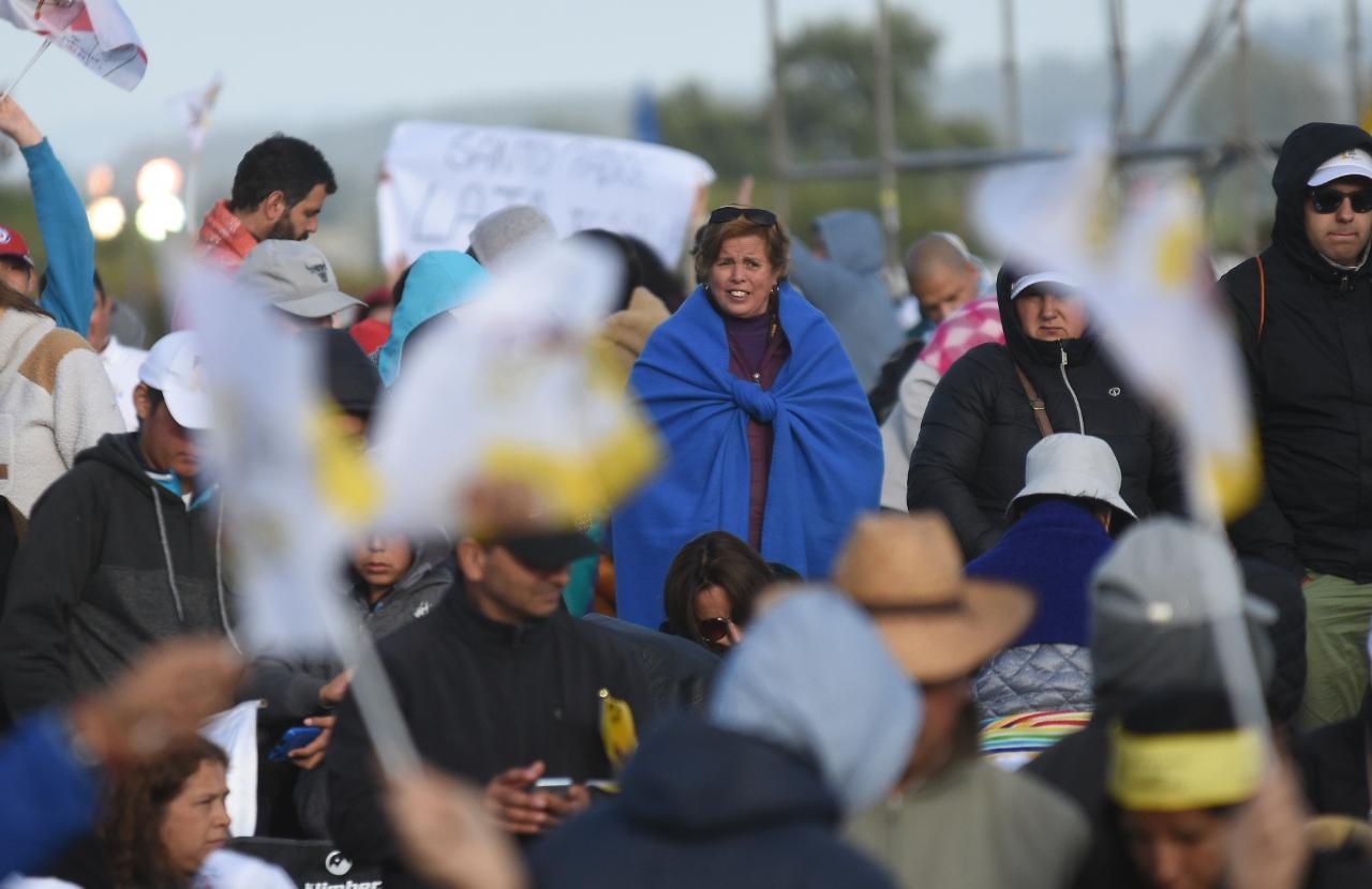 El Papa Francisco convocó a una multitud en Temuco. Foto: Lucio Casalla / El Doce.tv