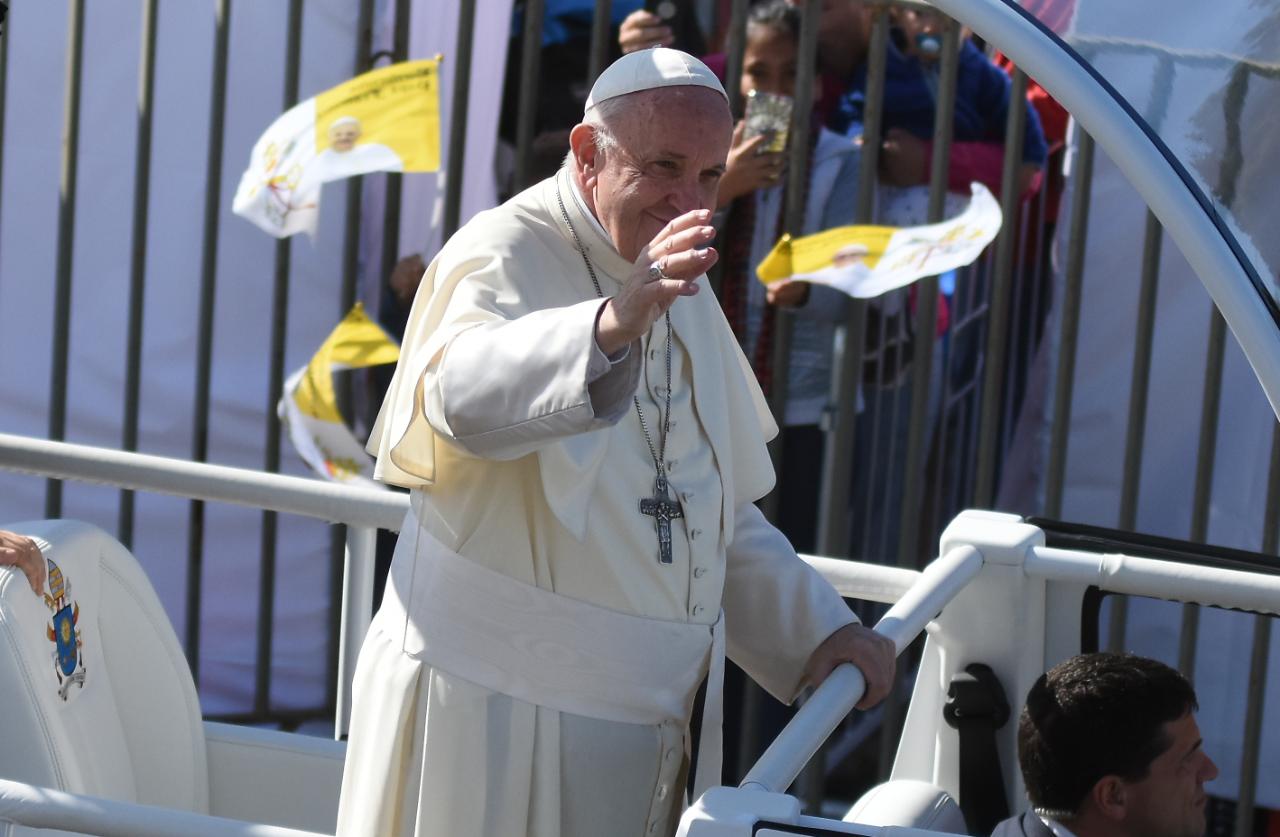 El Papa Francisco convocó a una multitud en Temuco. Foto: Lucio Casalla / El Doce.tv