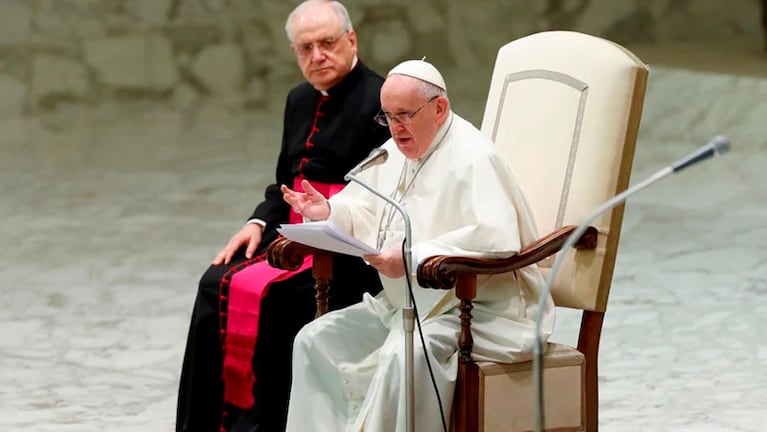El papa Francisco durante la audiencia general semanal en el Vaticano.