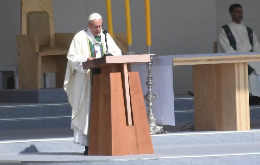 El Papa Francisco encabezó una multitudinaria misa en Santiago. Foto: Lucio Casalla / ElDoce.tv.