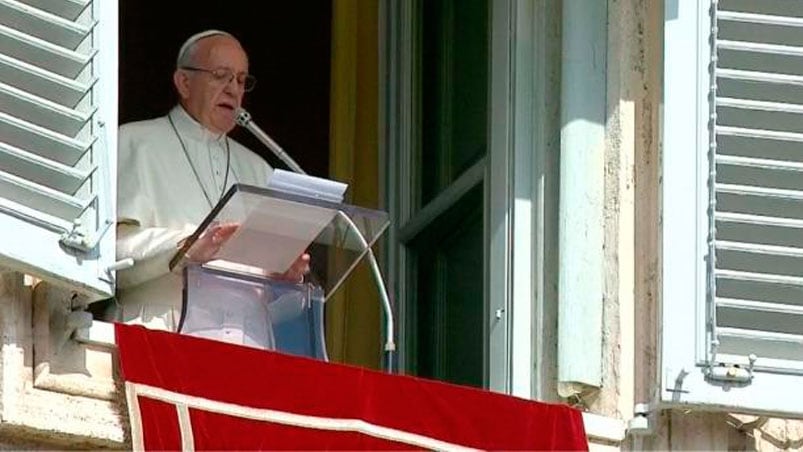 El Papa y sus palabras tras el rezo del Ángelus dominical.