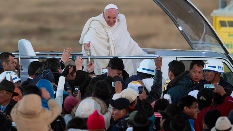 El Papa ya convocó multitudes en Ecuador y Bolivia.