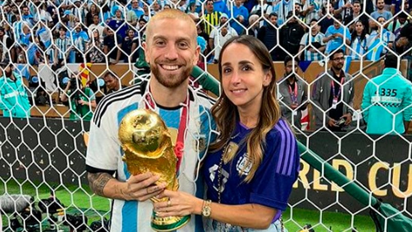 El "Papu" y Linda, protagonistas de una tierna foto.