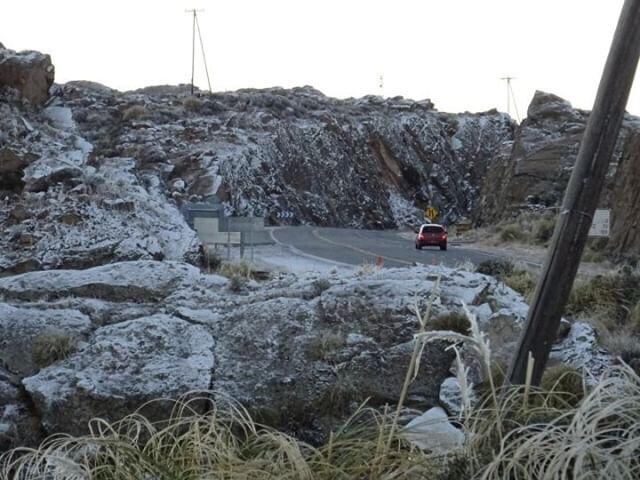 El parador Giulio Césare amaneció cubierto por la nieve. Foto: @paradorgiuliocesare.