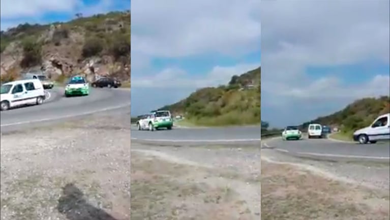 El paso a paso de la infracción del auto de Rally. / FOTO: Captura de video.