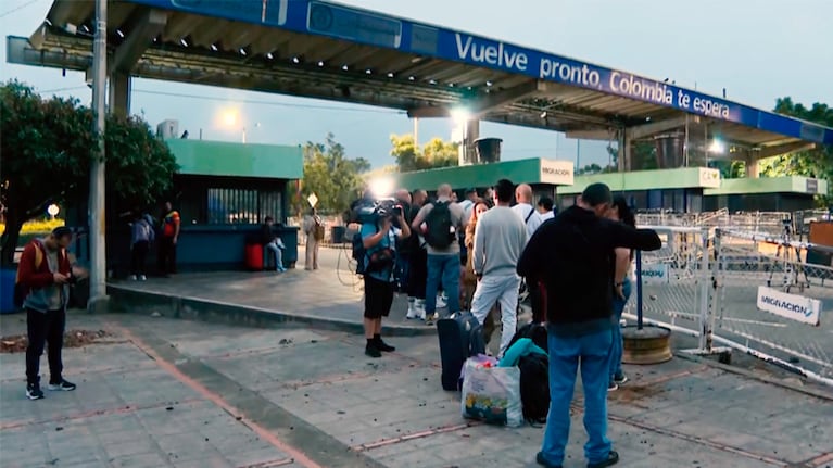 El paso fronterizo entre Colombia y Venezuela, en Cúcuta.