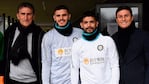 El Patón Bauza junto a Icardi, Banega y el Pupi Zanetti.