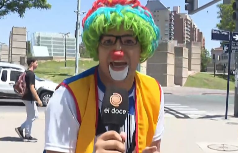 El payaso tucumano visitó Córdoba y estuvo en Seguimos en El Doce.