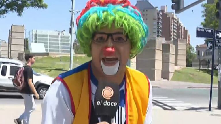 El payaso tucumano visitó Córdoba y estuvo en Seguimos en El Doce.