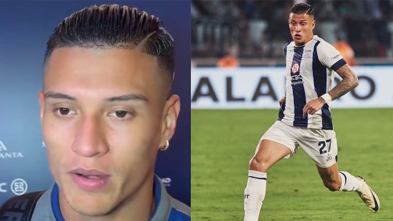 El pelo engominado de Portilla, tema recurrente entre los hinchas de Talleres.