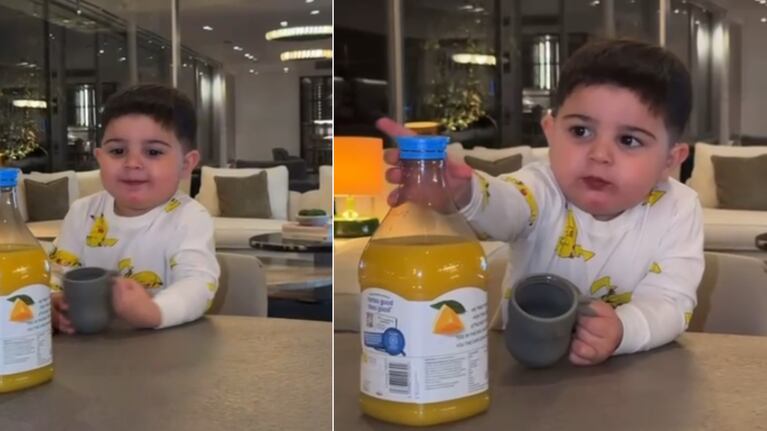 El pequeño no se quería ir a dormir y la mamá mostró el momento.