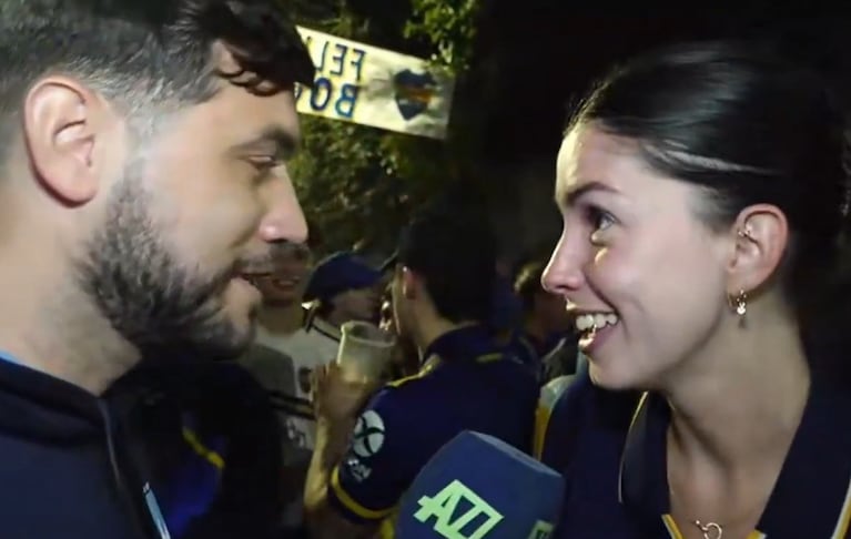 El periodista salió a buscar testimonios entre los fanáticos y terminó protagonizando un momento viral.