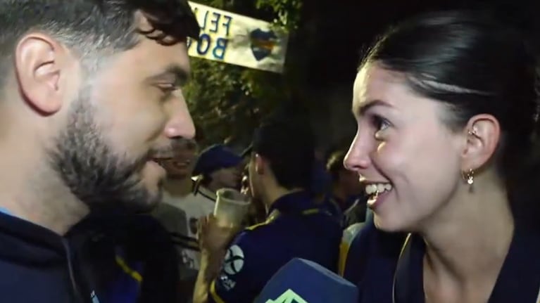 El periodista salió a buscar testimonios entre los fanáticos y terminó protagonizando un momento viral.