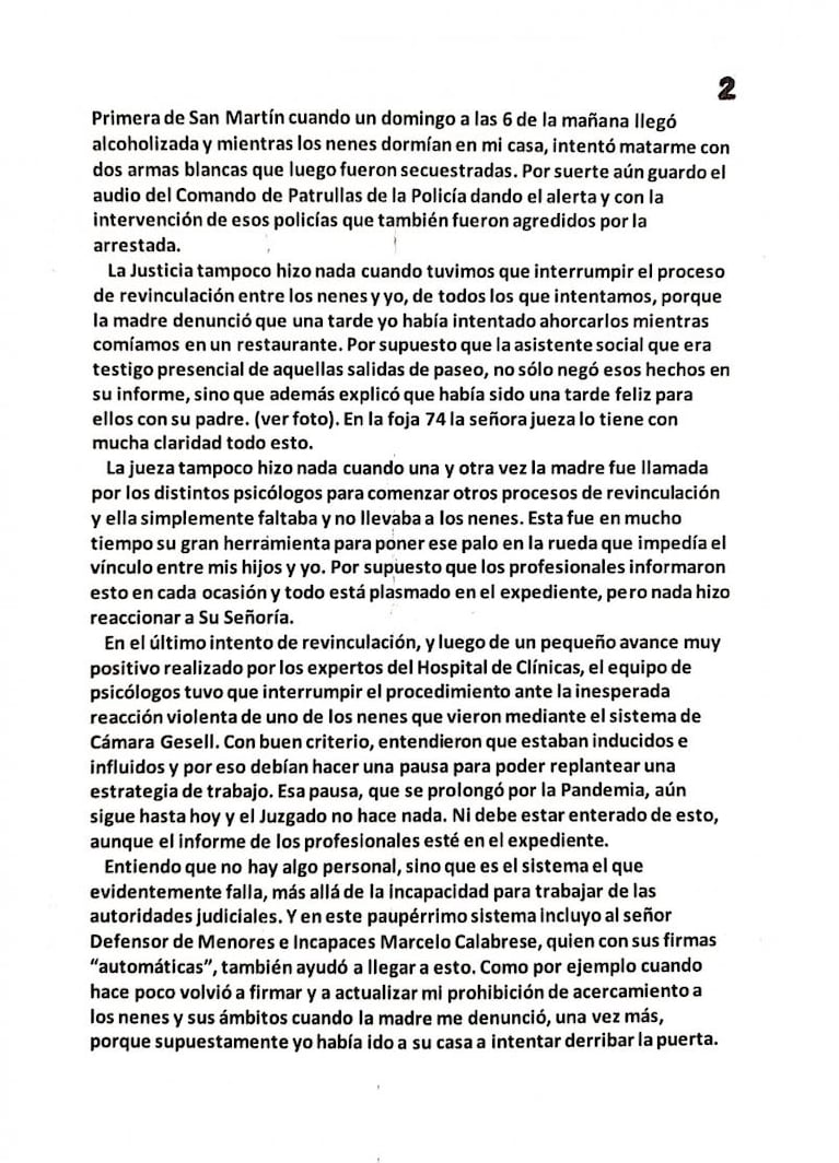 El periodista Sebastián Domenech denunció que hace seis años no puede ver a sus hijos