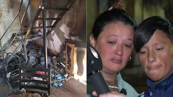 El pesar de la familia que perdió todo en el incendio de Ampliación Palmar.