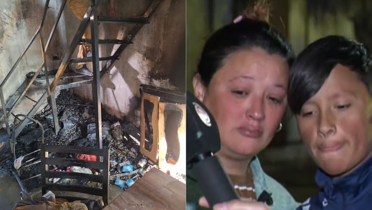 El pesar de la familia que perdió todo en el incendio de Ampliación Palmar.