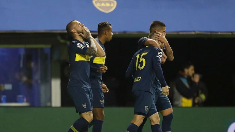 El Pipa lloró de emoción en el festejo. / Foto: Boca Juniors