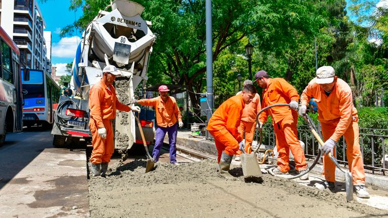 El plan de bacheo impulsado en la ciudad de Córdoba.