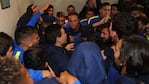 El plantel de Boca festejó adentro del hotel en Bahía Blanca.