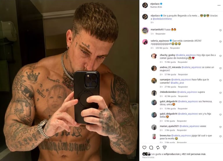 El Polaco mostró su cambio físico.