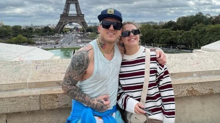 El Polaco y su hija Sol en un viaje a Europa.