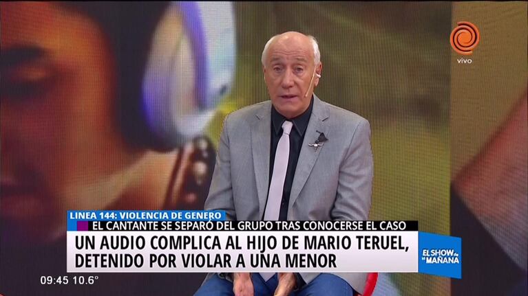 El polémico audio del hijo de Mario Teruel