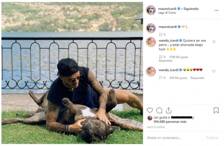 El polémico comentario de Wanda Nara en una foto de Mauro Icardi