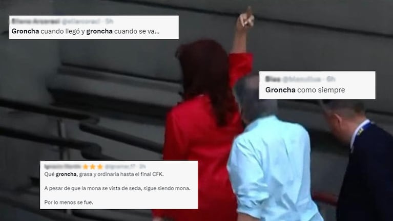 El polémico gesto de Cristina Kirchner desató las críticas de sus detractores en redes.