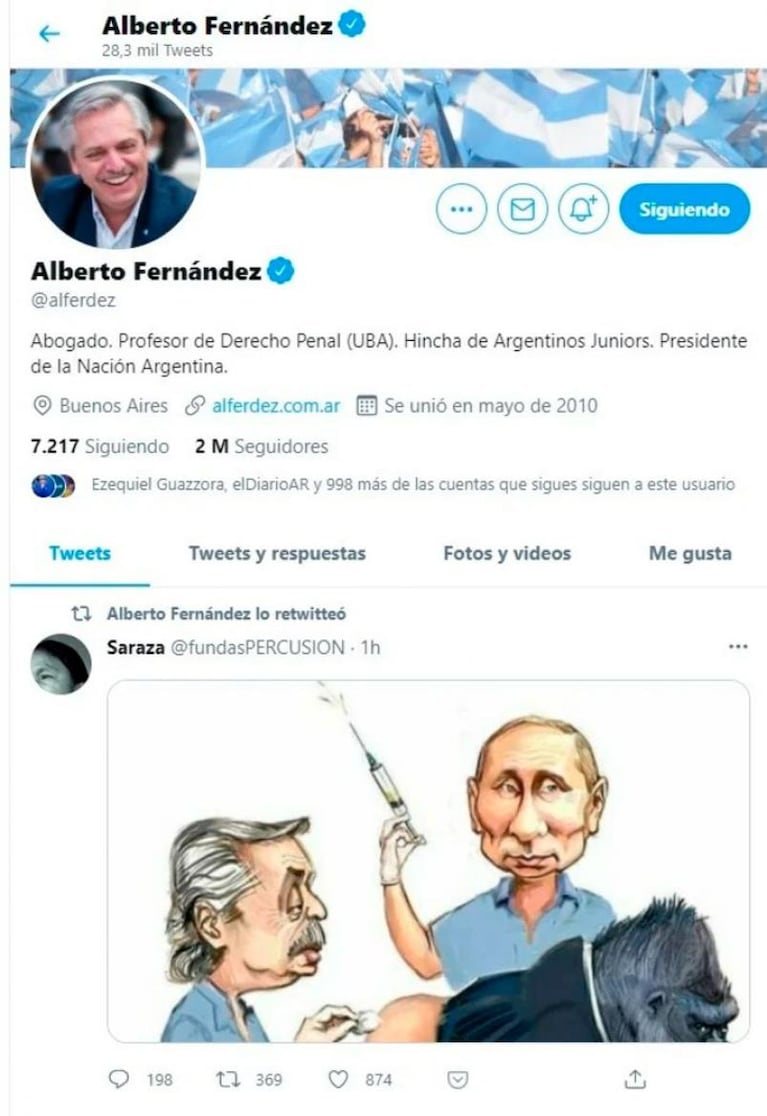 El polémico tuit de Alberto Fernández sobre la vacuna que después borró