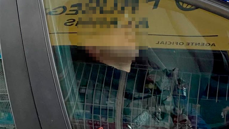 El policía durmió mientras su chofer hacía un control. (Foto: La Voz).