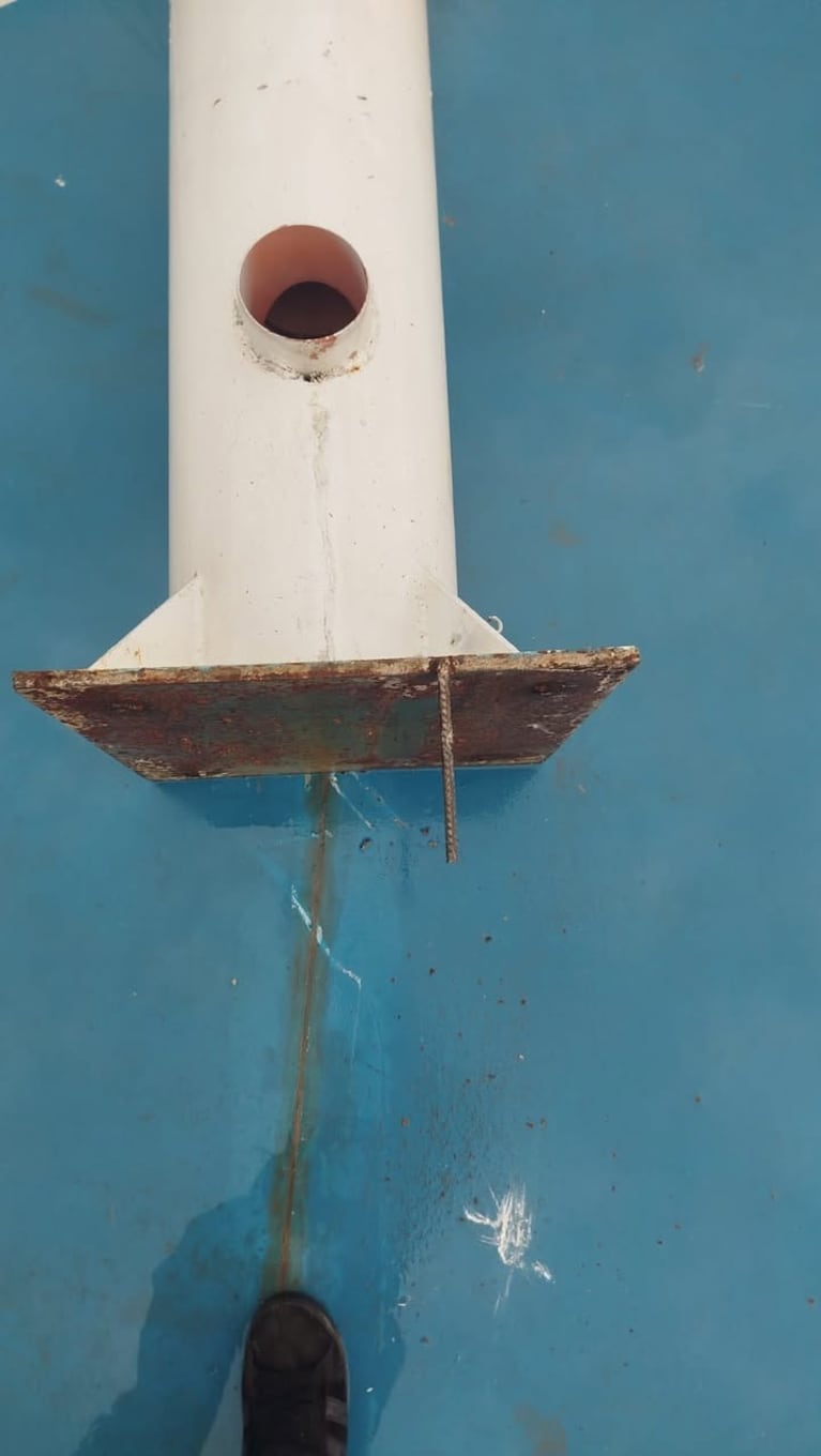 El Polideportivo se desplomó por la fuerte tormenta.