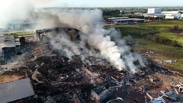 El polo industrial tras el incendio (Gentileza de Clarín)