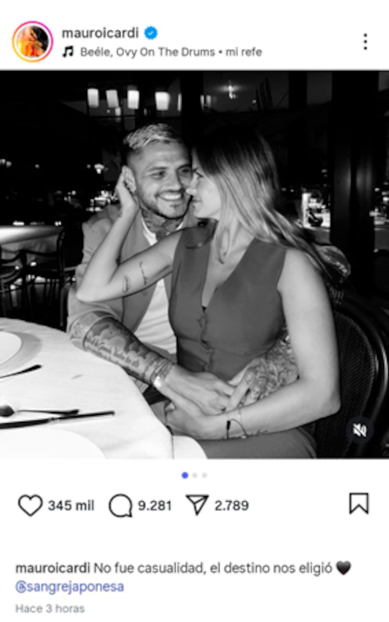 El posteo de Mauro Icardi que generó múltiples críticas.