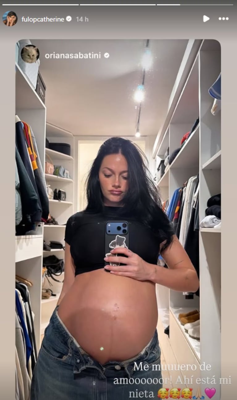 El posteo de Oriana Sabatini y la reacción de Catherine Fulop.