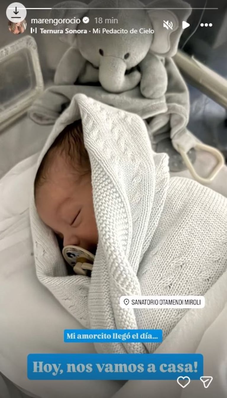 El posteo de Rocío Marengo.