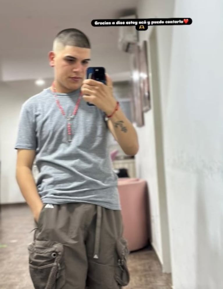 El posteo de Thiago Medina por su recuperación.