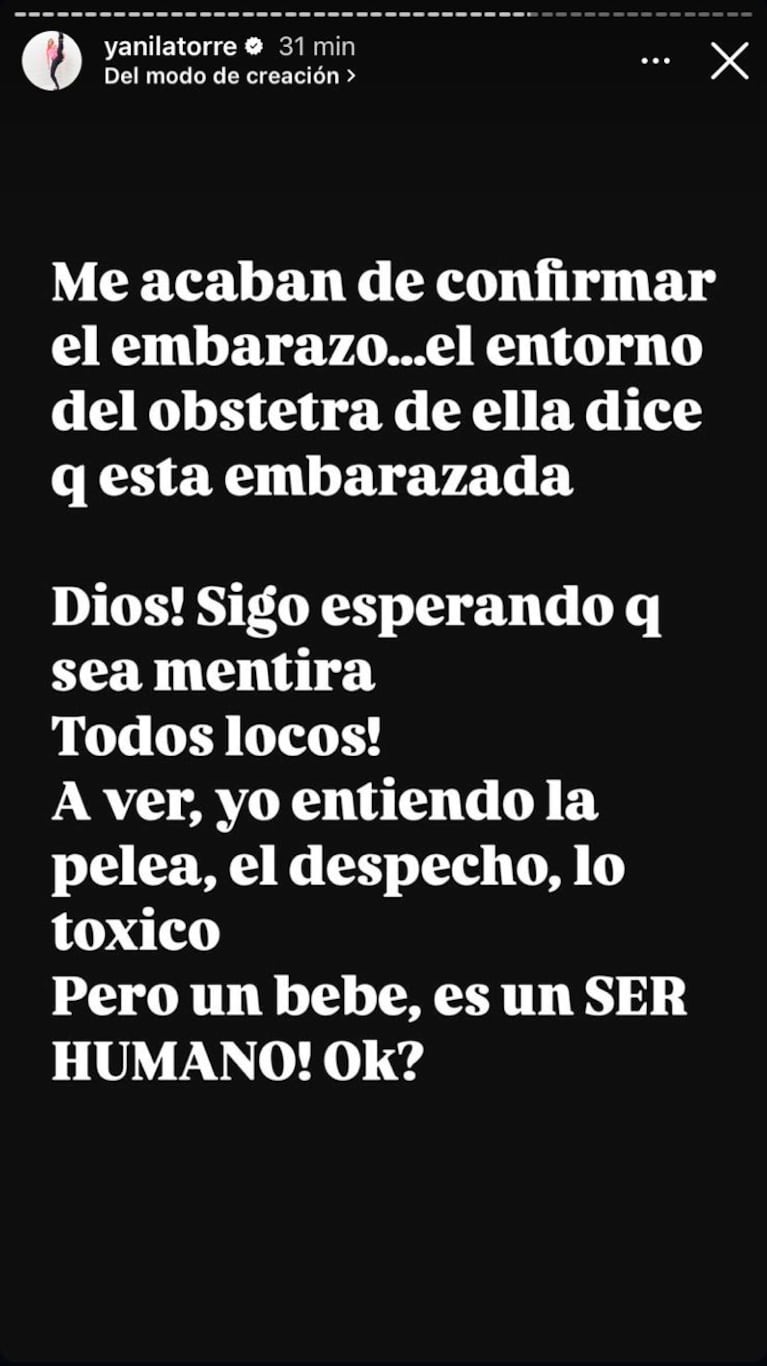 El posteo de Yanina Latorre sobre el embarazo de la China Suárez.