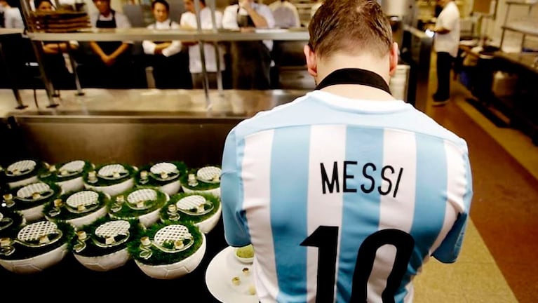 El postre de Messi... ¿estará en su propio restaurante?