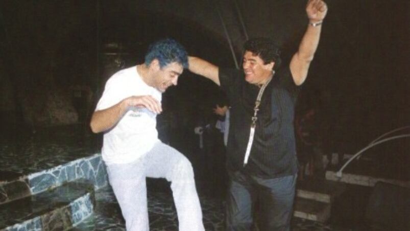 El Potro y El Diego, dos íconos juntos. 