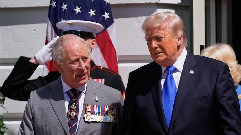 El presidente de Estados Unidos Donald Trump junto al rey Carlos III de Reino Unido.
