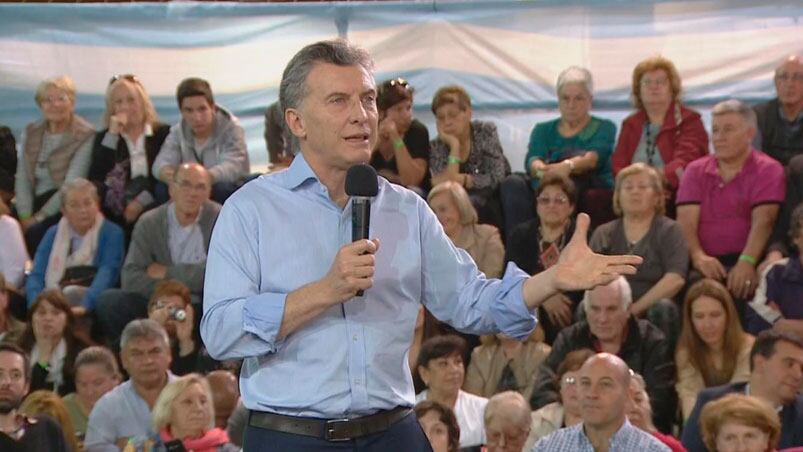 El Presidente Macri habló en un centro de jubilados.