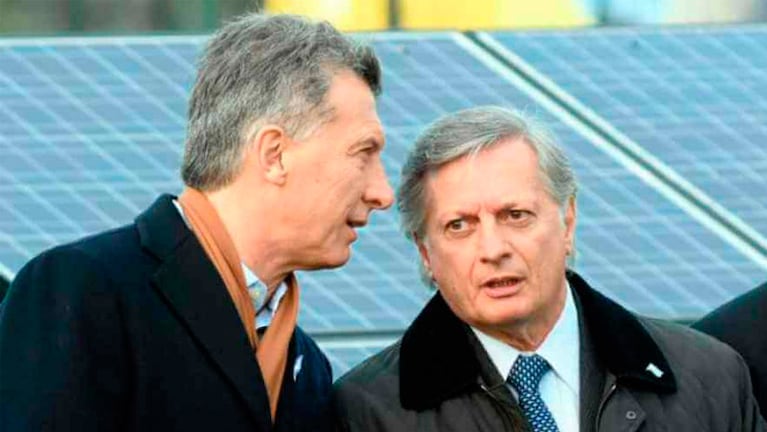 El presidente Macri y el ministro de Energía, Juan José Aranguren.