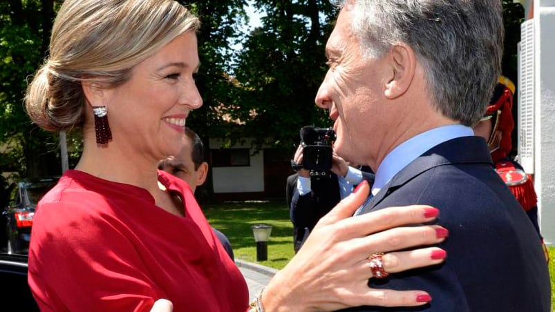 El Presidente Macri y la reina de Holanda en la Quinta Presidencial.