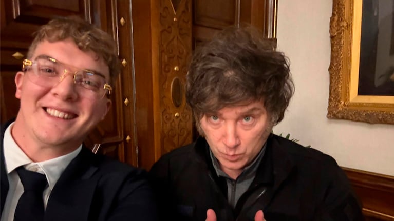 El presidente Milei con Hayden Davis, apuntado como responsable de la cripto $LIBRA.
