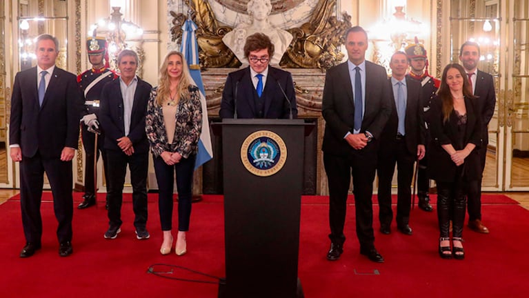 El presidente Milei en cadena nacional.