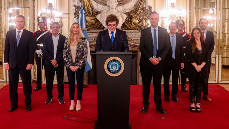 El presidente Milei en cadena nacional.
